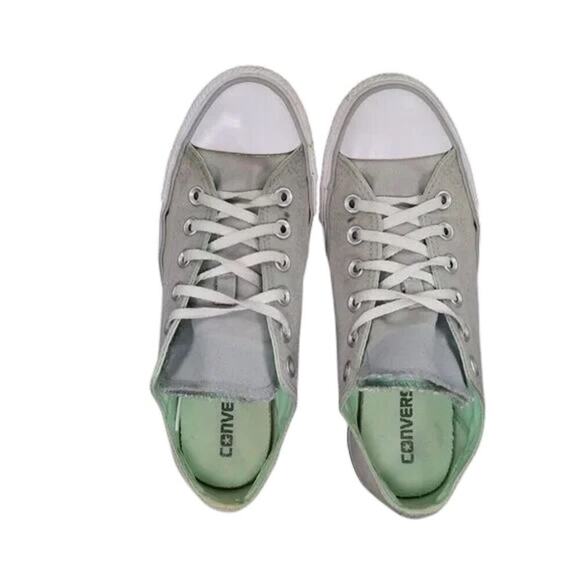 Converse Shoes Womens 8 Sneakers Chuck Taylor All Star Double Tongue Canvas Grey - Picture 12 of 16